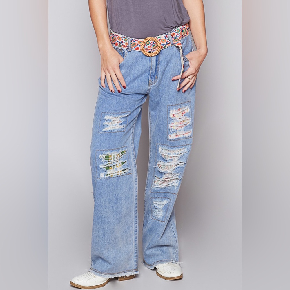 POL โFlower Patchโ Patchwork Jeans | Denim | NWOT